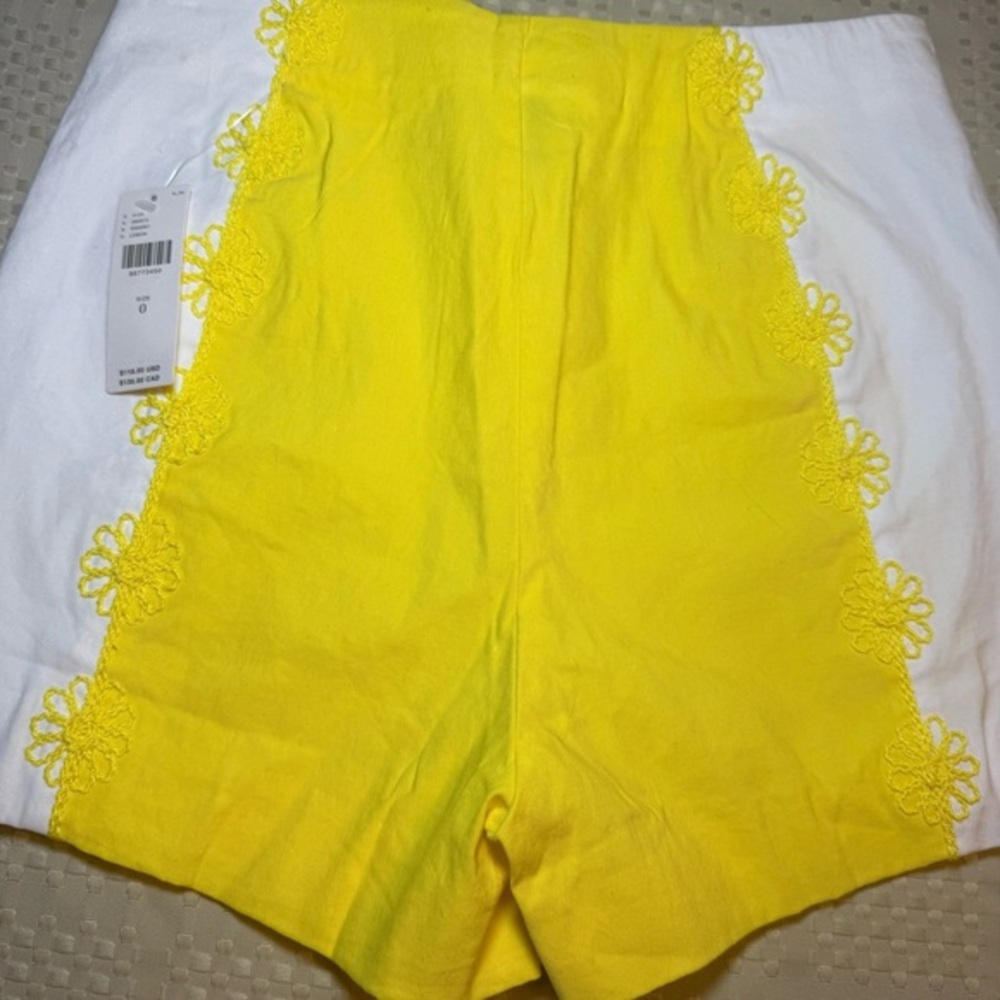 NWT Maeve Surf City Linen Blend Embellished Shorts | US 0 / UK 4 - Picture 12 of 13